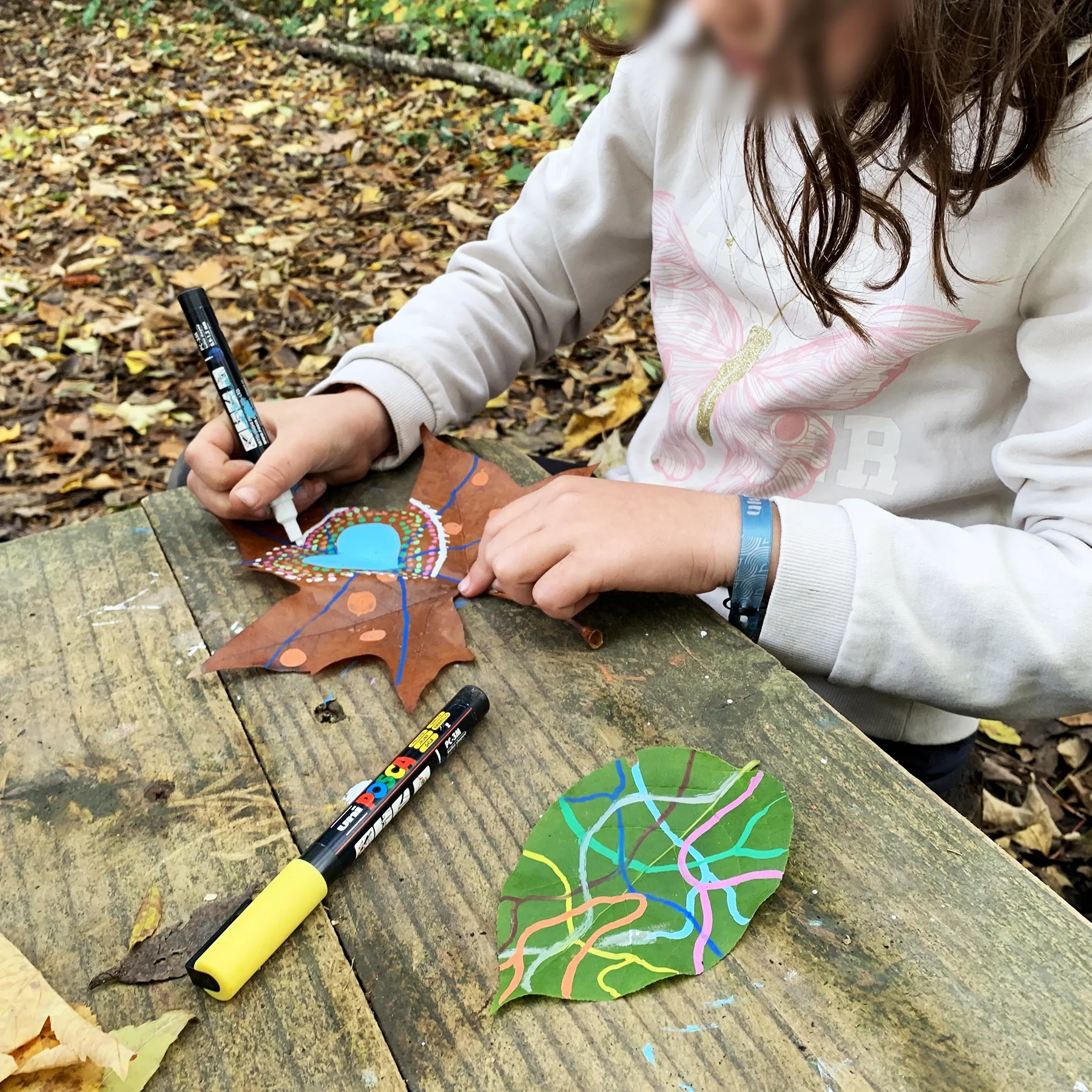FILLE DESSIN FEUILLE